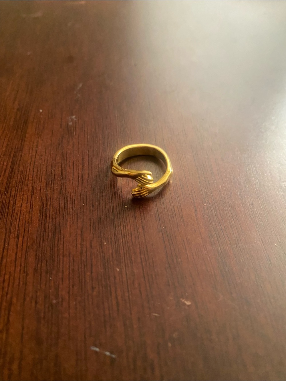 Gold-Tone Hand Wrap Ring - Women's Fashion Jewelry Size 8 New